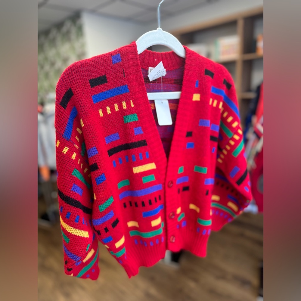 Cross Bay Cross Wear Red Vintage Sweater Medium 5/6